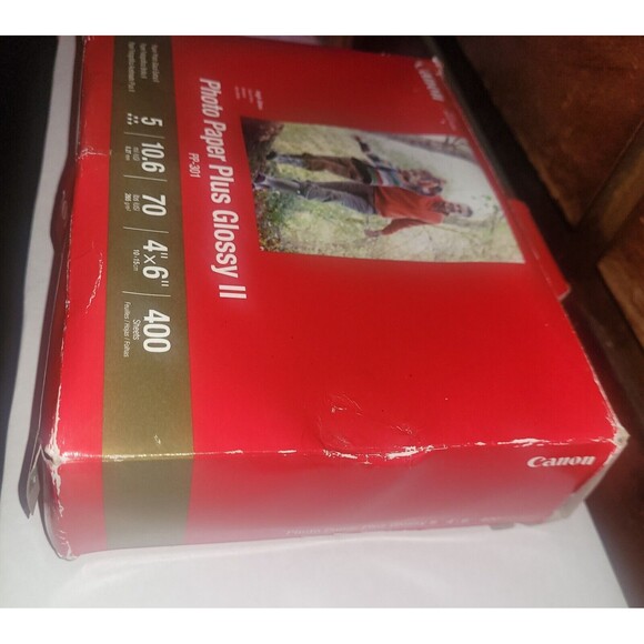 CanonInk Photo Paper Plus Glossy II 4" x 6" 400 Sheets (1432C007) NEW OPEN BOX - Picture 8 of 13
